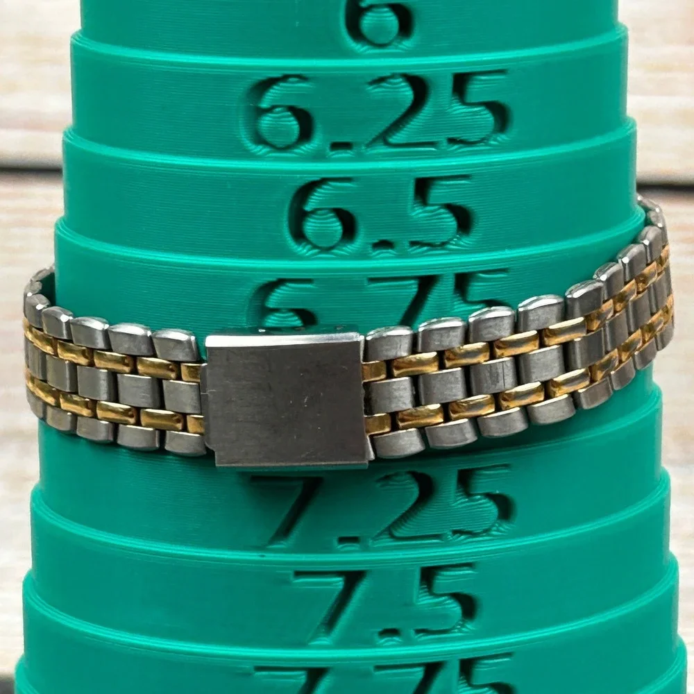 Armitron Two Tone Quartz Watch White‎ Roman Numeral Dial 25/6017T